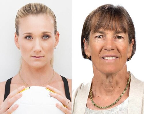 Kerri Walsh Jennings and Tara VanDerveer