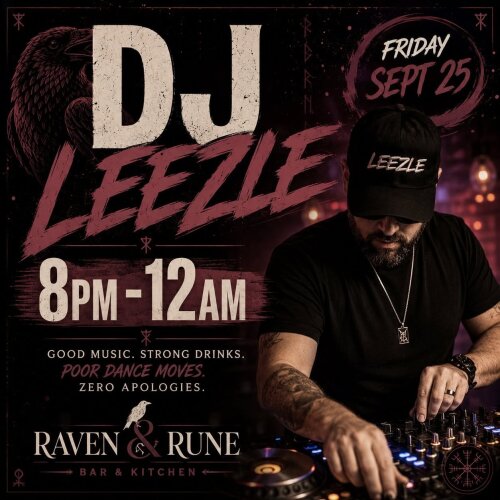 DJ Leezle September 25 Raven and Rune