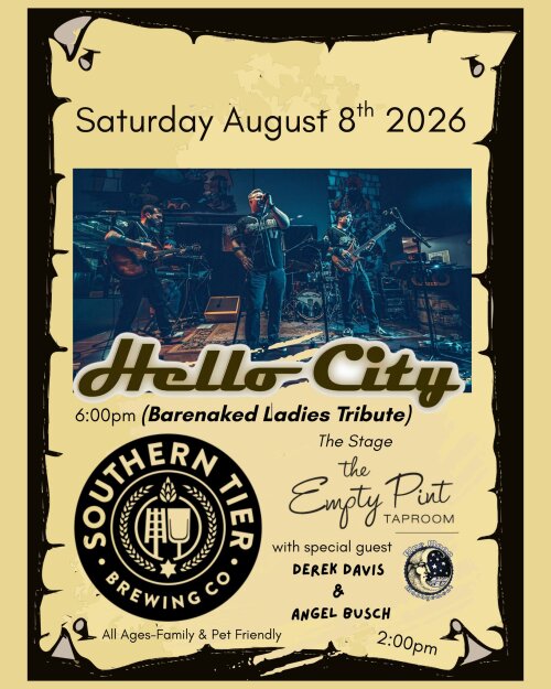 Hello City August 8 Southern Tier Brewing Co