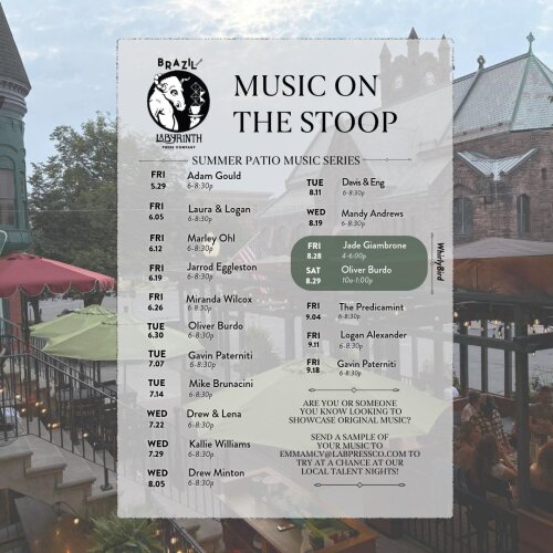 Music on the Stoop Summer Patio Series 2026 Schedule