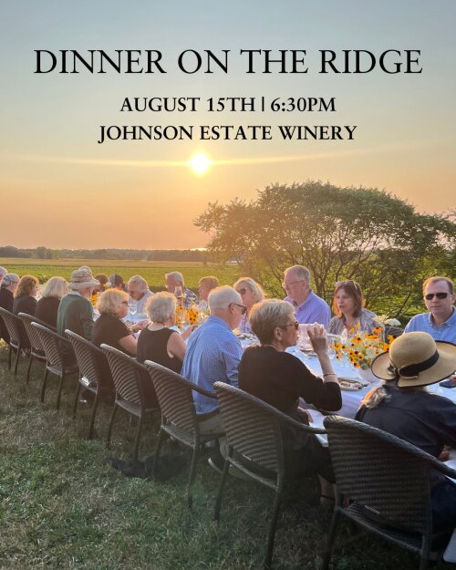 Dinner on the Ridge August 15 Johnson Estate Winery