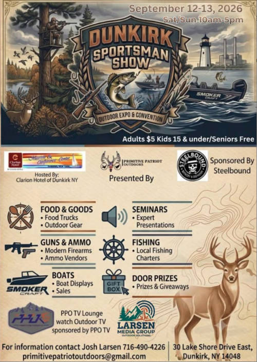 Dunkirk Sportsman Show Sept 12-13