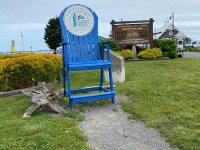 Dunkirk Chair and harbor sign